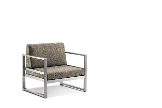 Rubin Fauteuil lounge acier inoxydable