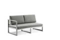 Rubin Banc de lounge 2 places droite acier inoxydable