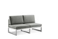 Rubin Banc de lounge 2 places acier inoxydable