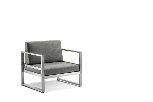 Rubin Fauteuil lounge acier inoxydable