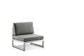 Rubin Loungesessel Edelstahl 