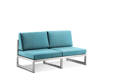 Rubin Banc de lounge 2 places acier inoxydable