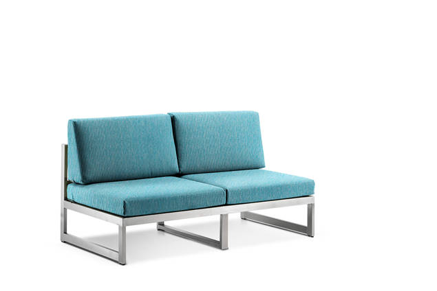 Rubin 2er Loungebank Edelstahl