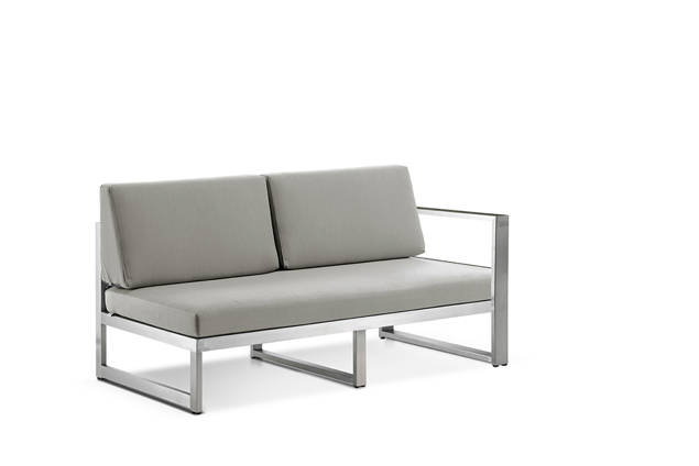 Rubin Banc de lounge 2 places gauche acier inoxydable