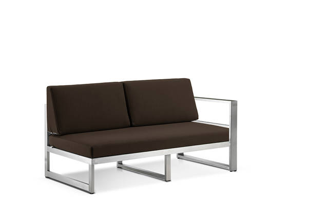 Rubin Banc de lounge 2 places gauche acier inoxydable