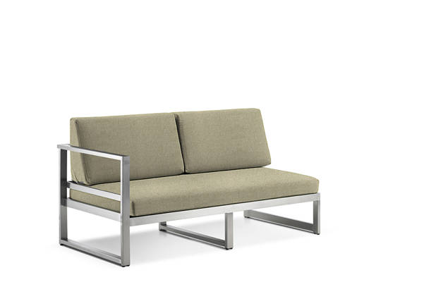 Rubin 2er Loungebank rechts Edelstahl