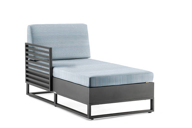 Miami Chaise Longue rechts Aluminium