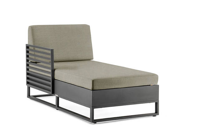Miami Chaise Longue rechts Aluminium