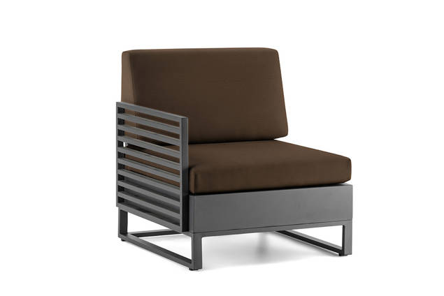 Miami Fauteuil lounge droite aluminium