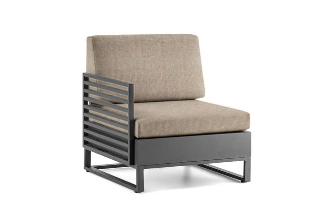 Miami Loungesessel rechts Aluminium