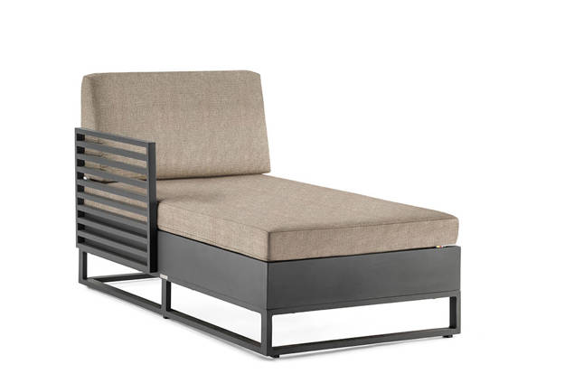 Miami Chaise Longue rechts Aluminium