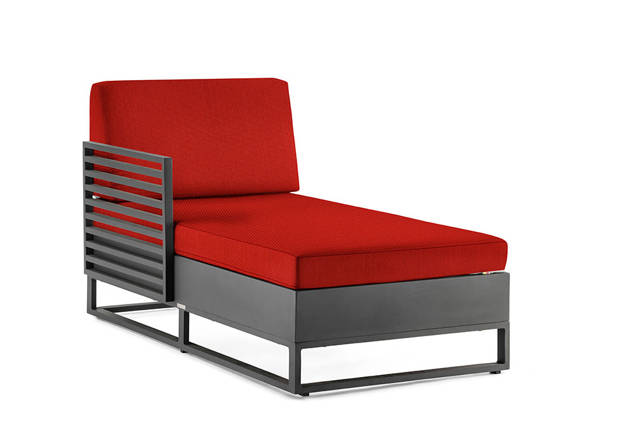 Miami Chaise Longue rechts Aluminium