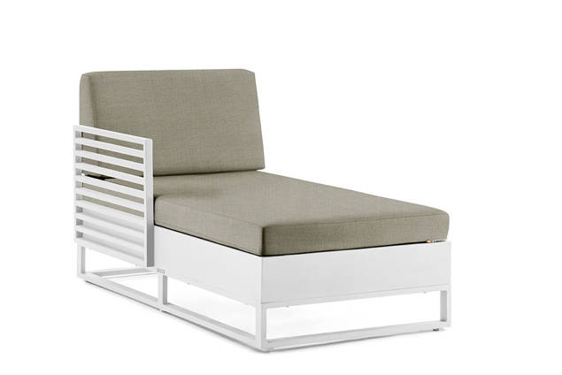 Miami Chaise longue droite aluminium