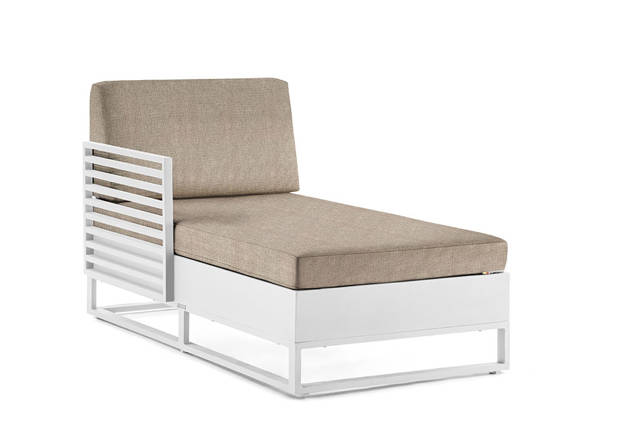 Miami Chaise longue droite aluminium