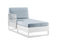 Miami Chaise longue droite aluminium