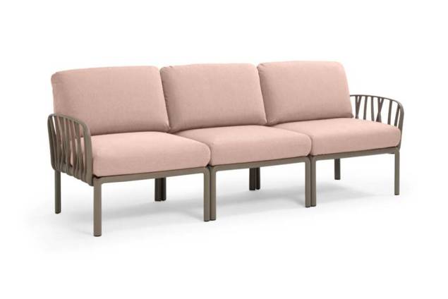 Komodo 3er Loungebank Kunststoff