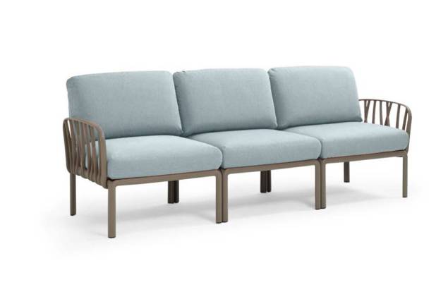 Komodo 3er Loungebank Kunststoff