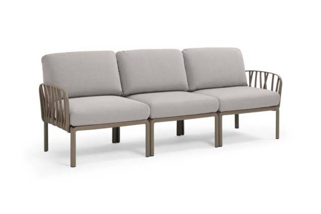 Komodo 3er Loungebank Kunststoff