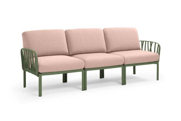 Komodo 3er Loungebank Kunststoff