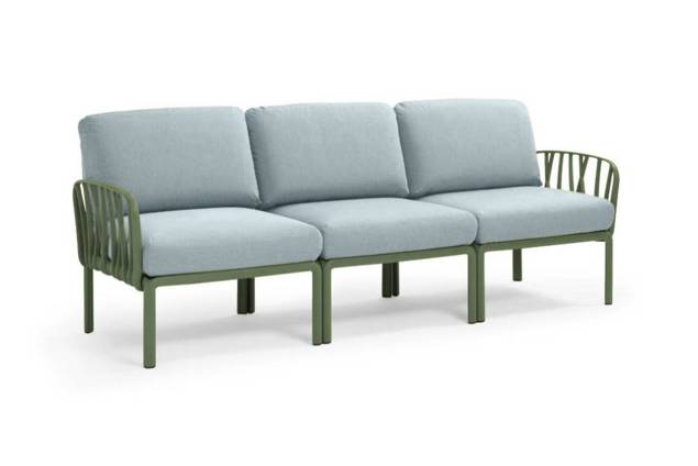 Komodo 3er Loungebank Kunststoff