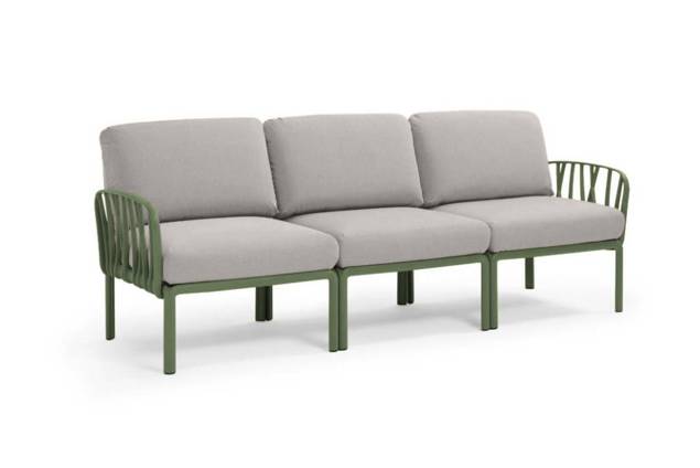 Komodo 3er Loungebank Kunststoff