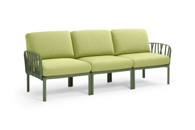 Komodo 3er Loungebank Kunststoff