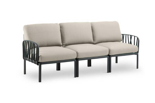 Komodo 3er Loungebank Kunststoff