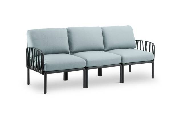 Komodo 3er Loungebank Kunststoff