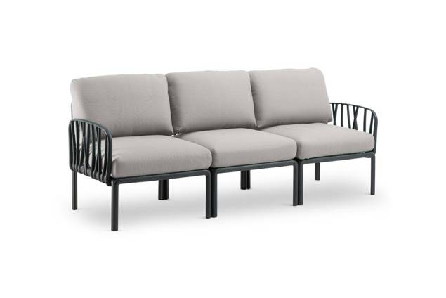 Komodo 3er Loungebank Kunststoff