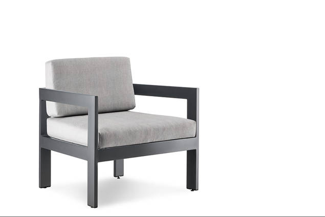 Livorno Fauteuil lounge dînatoire aluminium