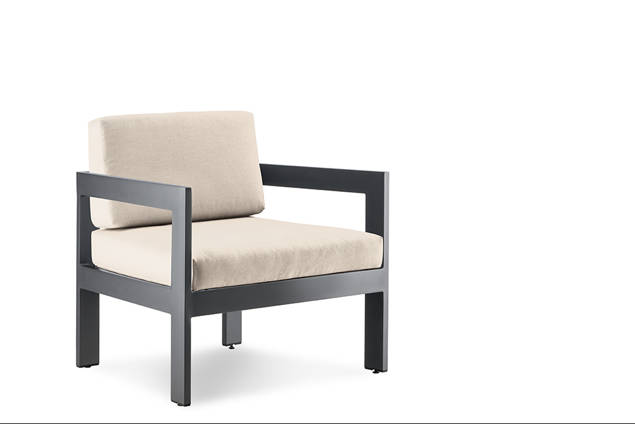 Livorno Fauteuil lounge dînatoire aluminium