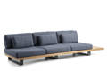 Amalfi 3er Loungebank links/rechts Aluminium