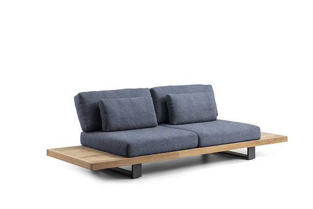 Amalfi 2er Loungebank Aluminium