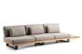 Amalfi 3er Loungebank links/rechts Aluminium