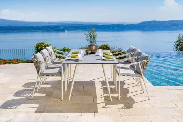 Kapstadt Gartentisch Set Aluminium