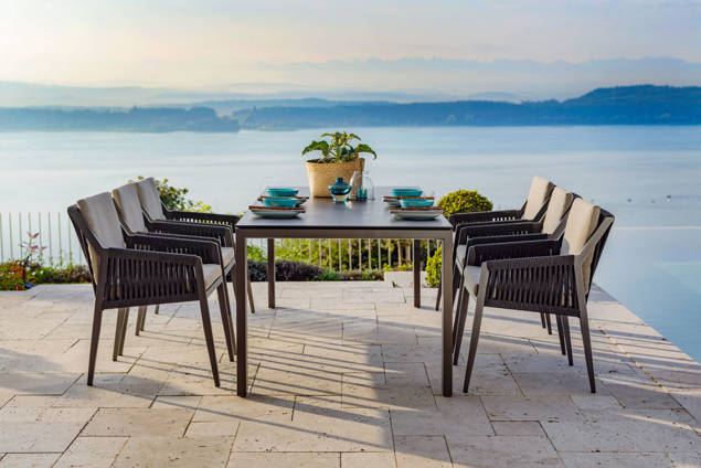 Torino Gartentisch Set Aluminium