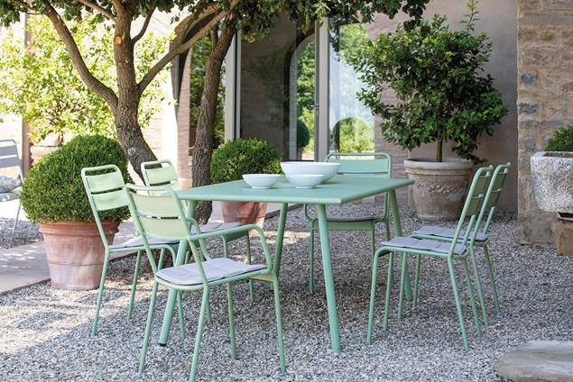 Vienna Gartentisch Set Stahl