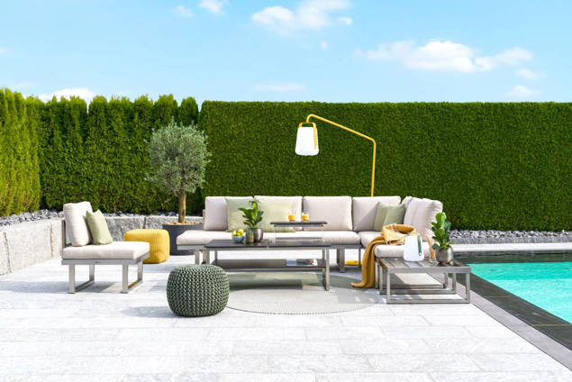 Tosca Gartenlounge Set Edelstahl