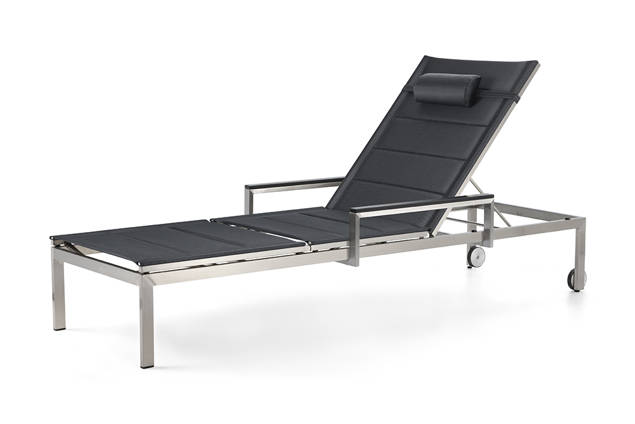 Rotterdam II Liegestuhl Edelstahl