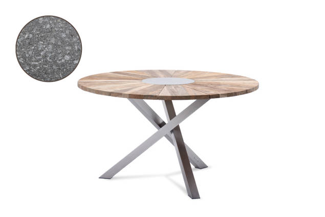 Alaska Gartentisch rund Edelstahl Ø130 cm