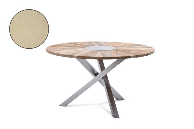 Alaska Table de jardin ronde acier inoxydable Ø100 cm