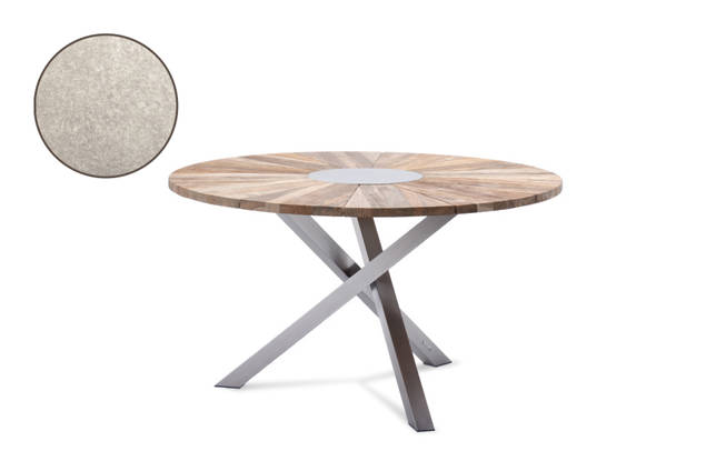 Alaska Table de jardin ronde acier inoxydable Ø160 cm