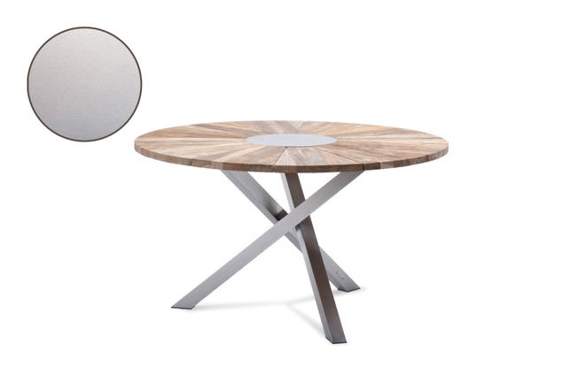 Alaska Table de jardin ronde acier inoxydable Ø160 cm