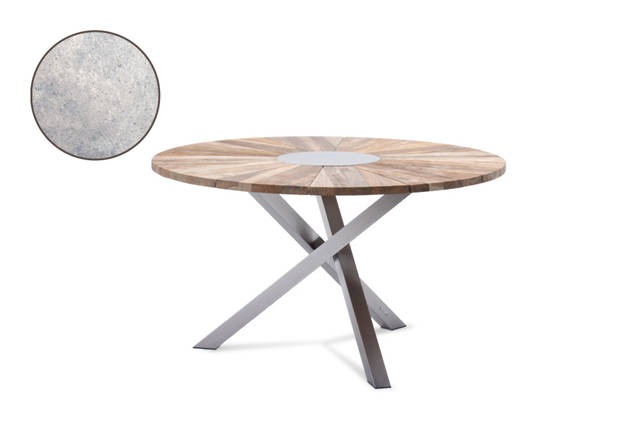Alaska Table de jardin ronde acier inoxydable Ø160 cm