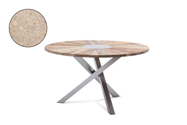 Alaska Table de jardin ronde acier inoxydable Ø150 cm