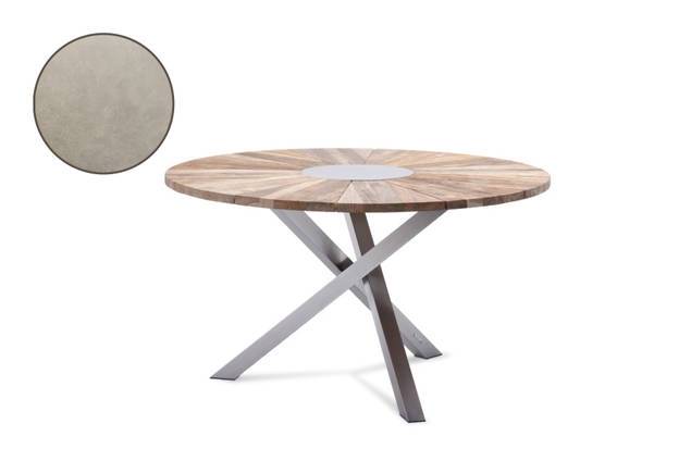 Alaska Table de jardin ronde acier inoxydable Ø150 cm