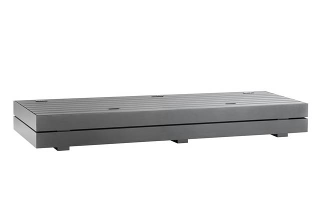 Malmö Banc lounge 3 places aluminium 4