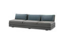 Malmö 3er Loungebank Aluminium