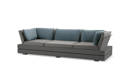 Malmö 3er Loungebank Aluminium