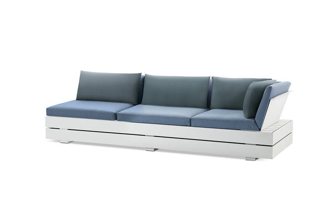 Malmö Banc lounge 3 places aluminium 2